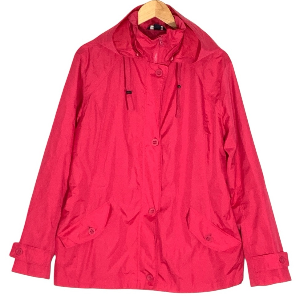 Lands' End Dark Pink Windbreaker Jacket